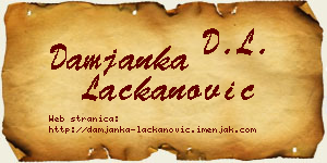 Damjanka Lackanović vizit kartica